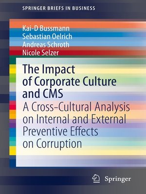cover image of The Impact of Corporate Culture and CMS